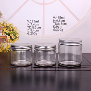 Transparent Glass Jar  280ml/ 470ml