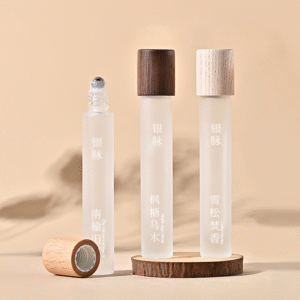 Wooden cap roller ball bottle  8ML