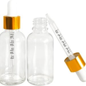 1oz (30ml) Clear Glass Bottles with Glass Eye Dropper