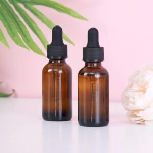 1 oz Dropper Bottle Amber Glass Boston Bottles