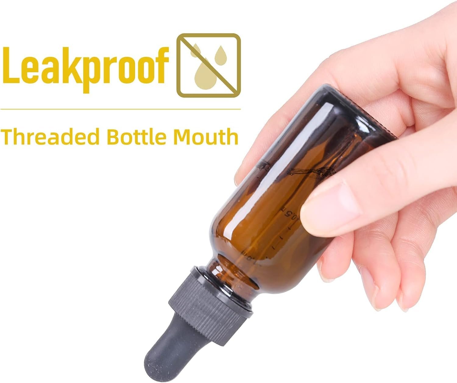 1 oz Dropper Bottle Amber Glass Boston Bottles - 图片 4