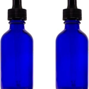 2oz Cobalt Blue Glass Dropper Bottles